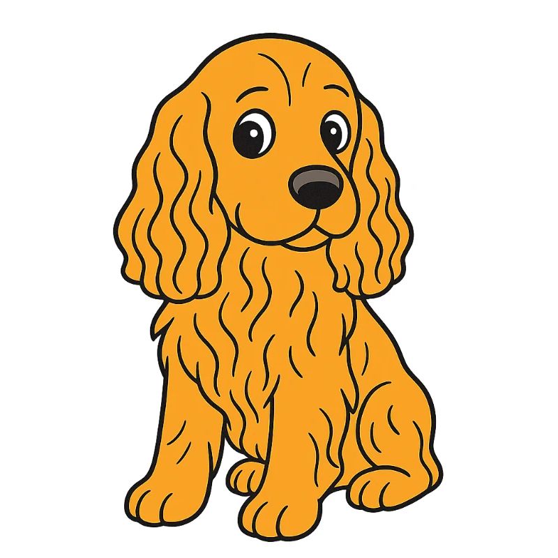 Cocker Spaniel Comic – Buntes Hundemotiv