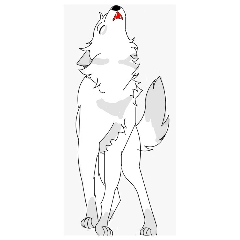 Heulender Wolf