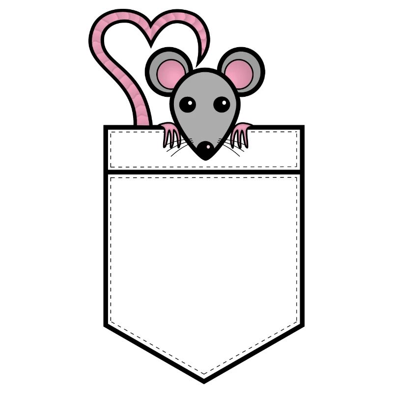 Brusttasche mit Maus oder Ratte