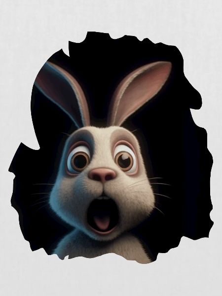 Schockierter Hase