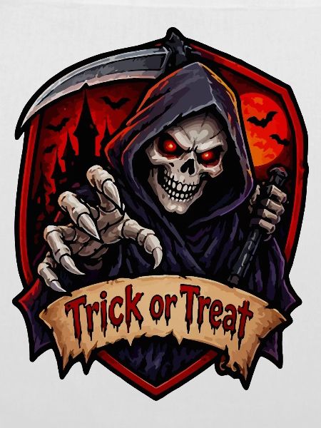 Sensenmann Halloween Schild