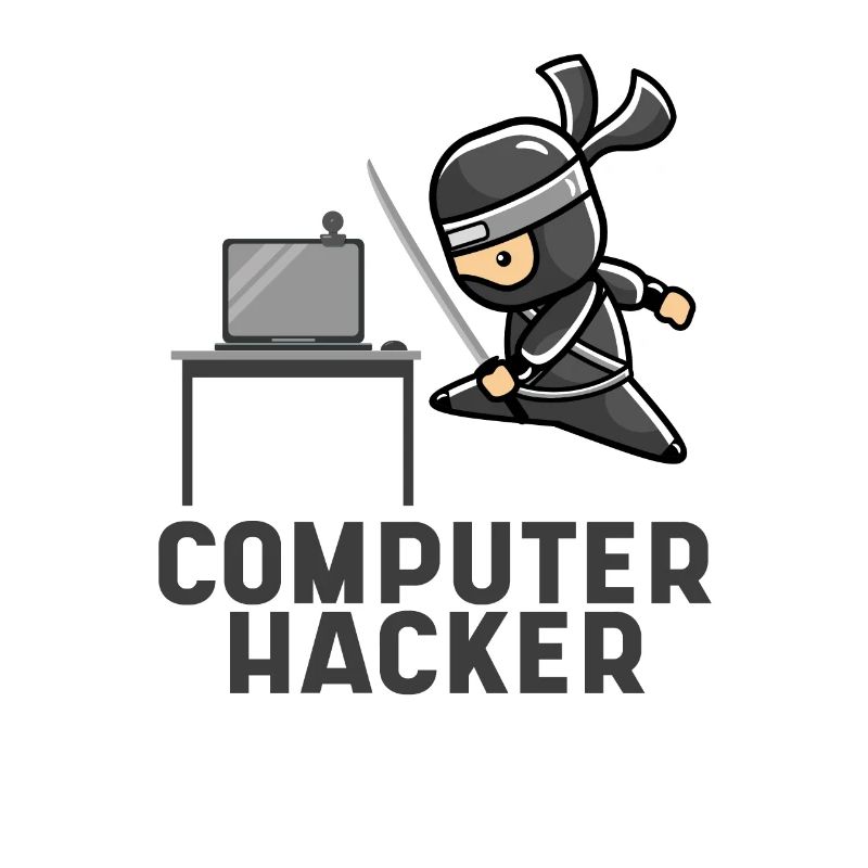 Computerhacker Ninja Laptop geschenk Programmierer