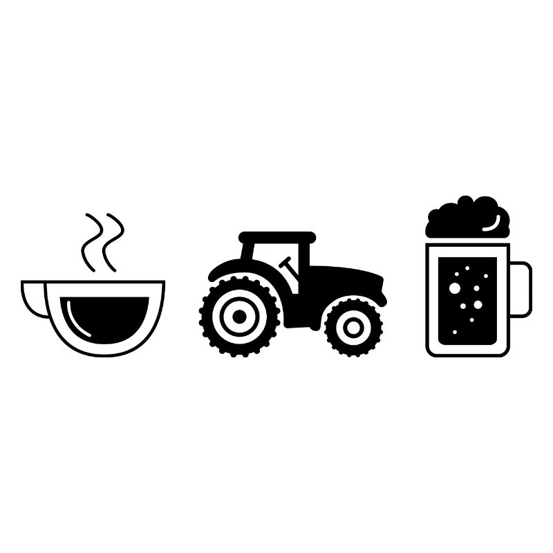 Kaffee Bier und Traktor -