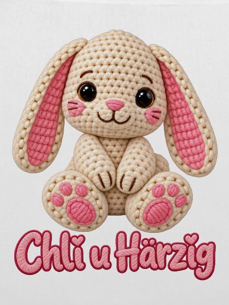 Häkelhase mit Herzchen