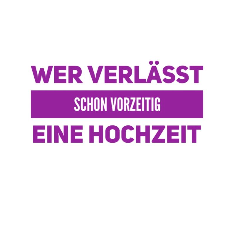 von einer Hochzeit verschwinden