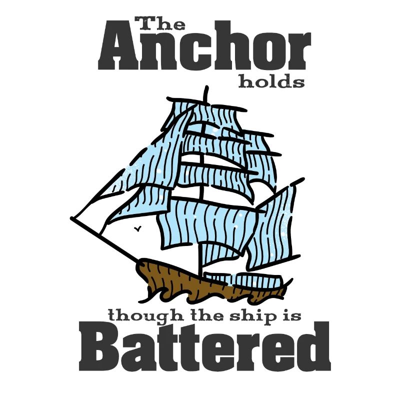 Segelschiff mit Anker