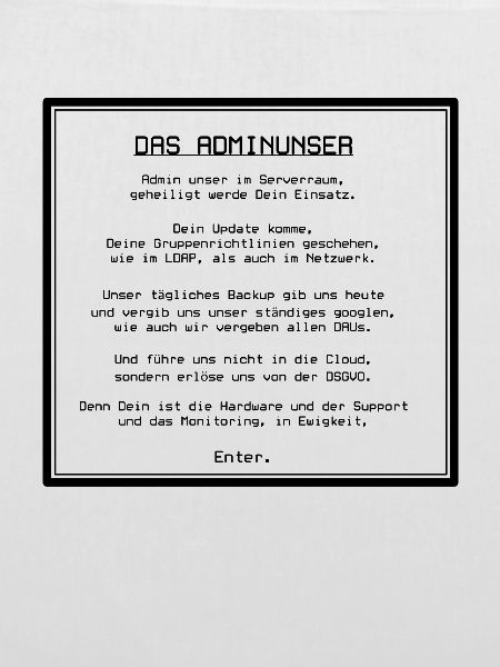 Vaterunser für Admins