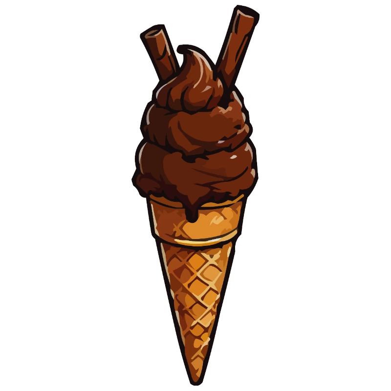 Schokoladen-Eis Cone Muster