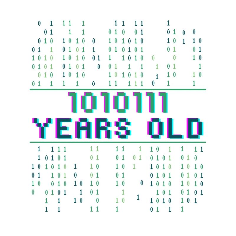 87. Geburtstag 87 Jahre alt Binärcode Coder