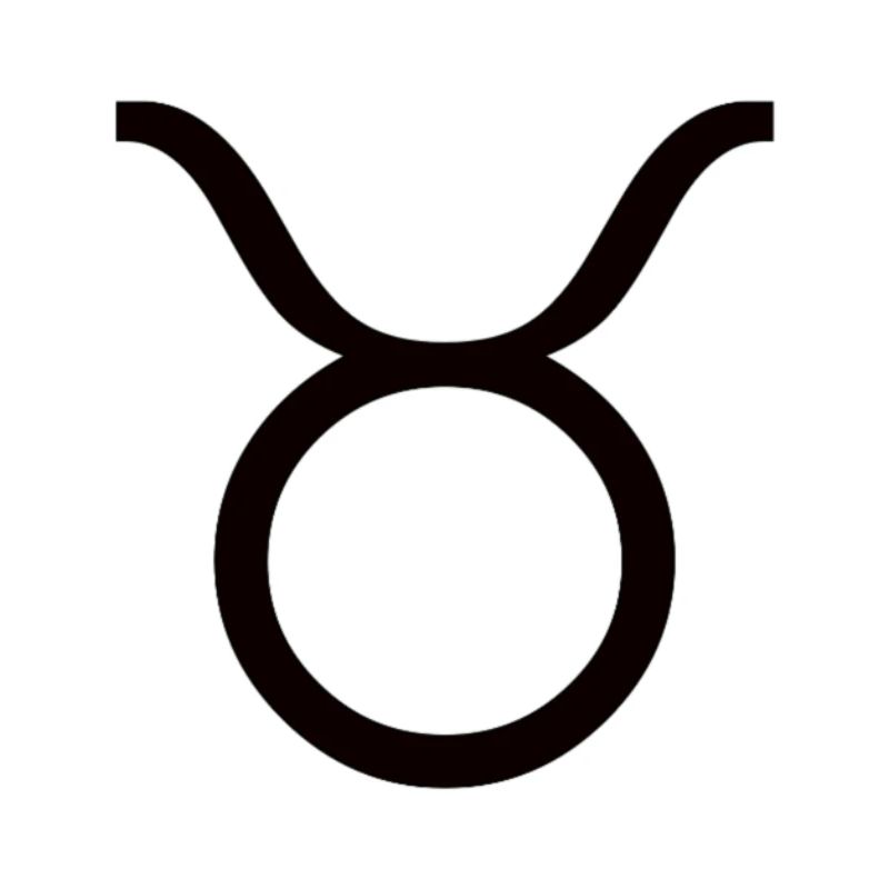 Sternzeichen Stier / Taurus Schwarz