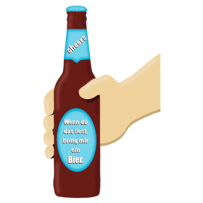 Bierflasche mit Hand