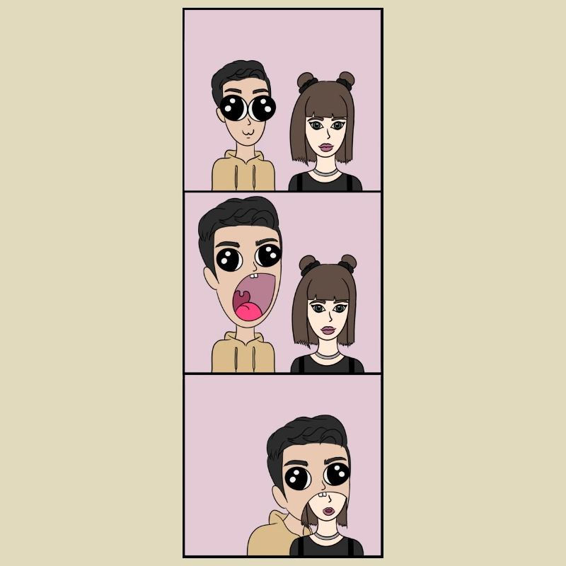 Il est dévoré | | de style comique Triptyque