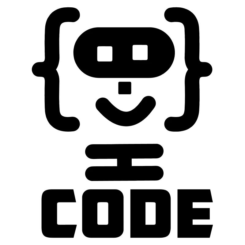 Logo de code de programmeur hacker avec texte CODE