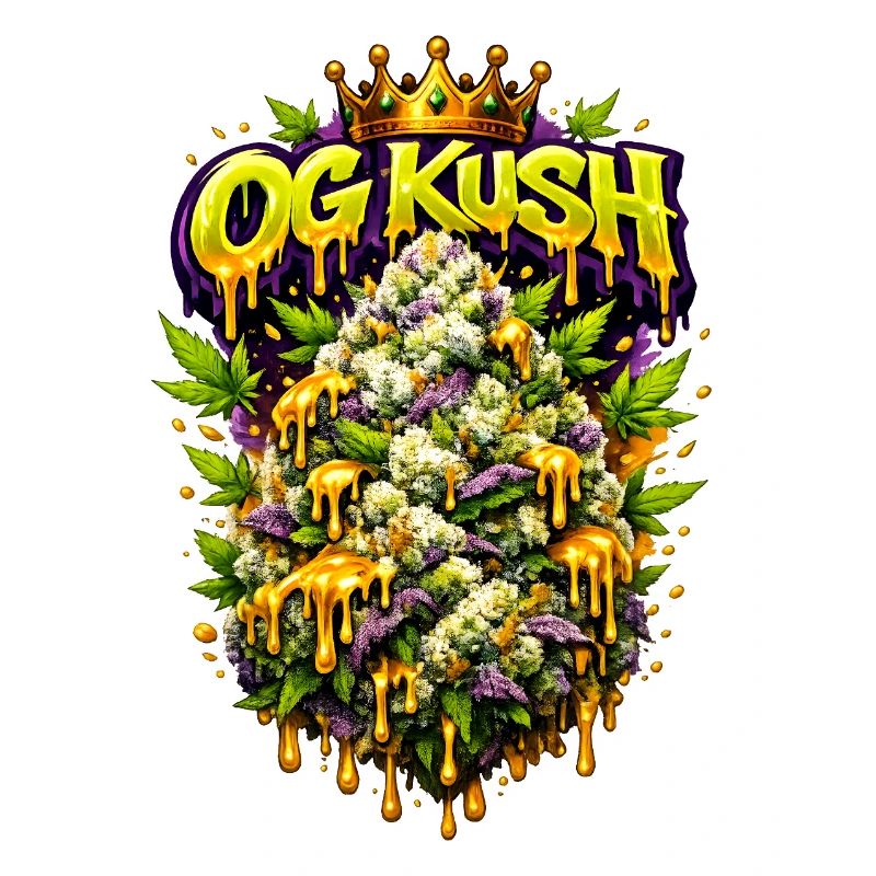 Gravure originale de Graffiti Kush Bud Art