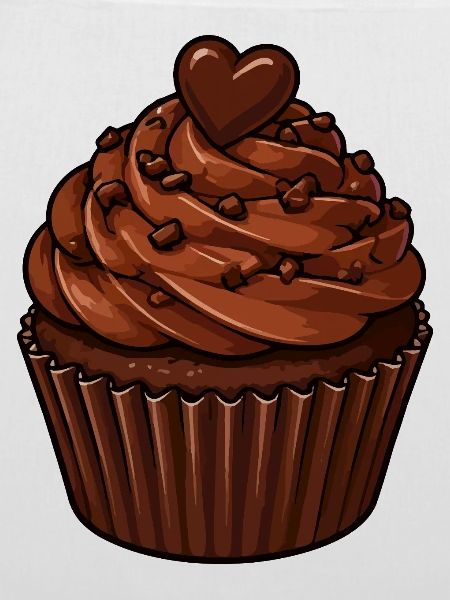 Schoko Cupcake Herzmotiv
