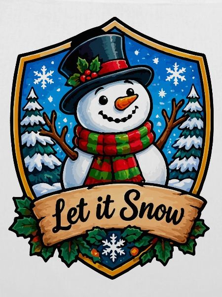 Let it Snow Schneemann Shield