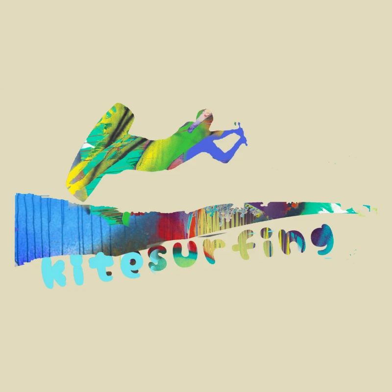 Kitesurf, surf, kitesurf, graffiti