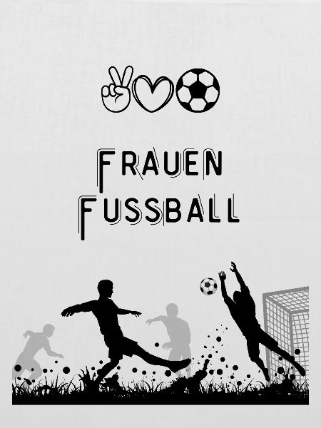 Fußballsilhouette vor dem Tor