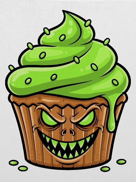 Grusel Cupcake Grün