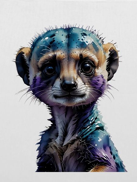 Buntes Erdmännchen Wasserfarben-Illustration