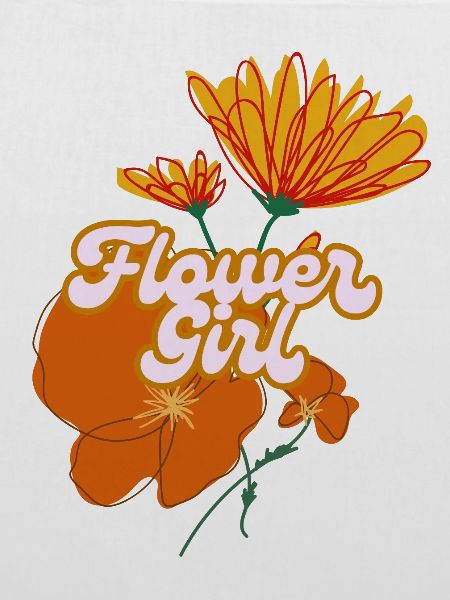 Blumenmädchen Retro Floral