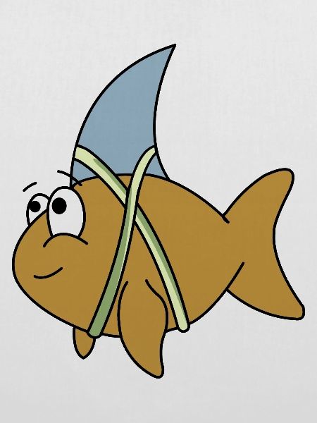 Fisch mit Haifischflosse