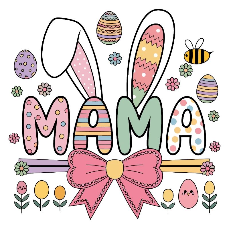 Easter Day Womens Leopard Mama Bunny Rabbit