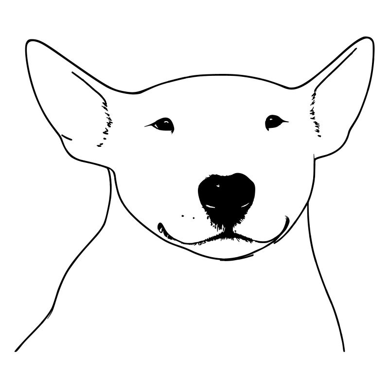 Bull Terrier, Silhouette De Bully Stylisée