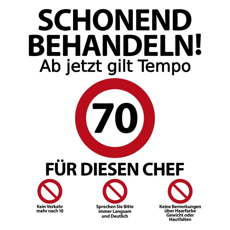 70. Geburtstag Chef Geburtstagsgeschenk mit Spruch