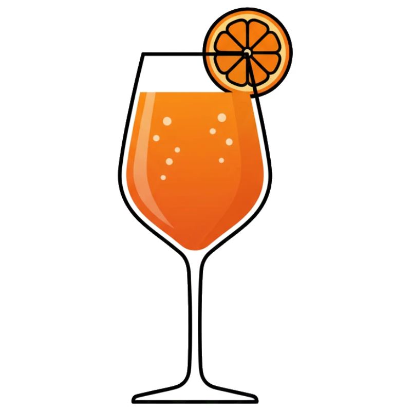 Orangencocktail im Glas
