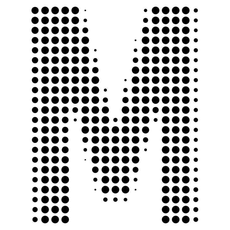 M Buchstabe Punkte Anfangsbuchstabe Geschenk