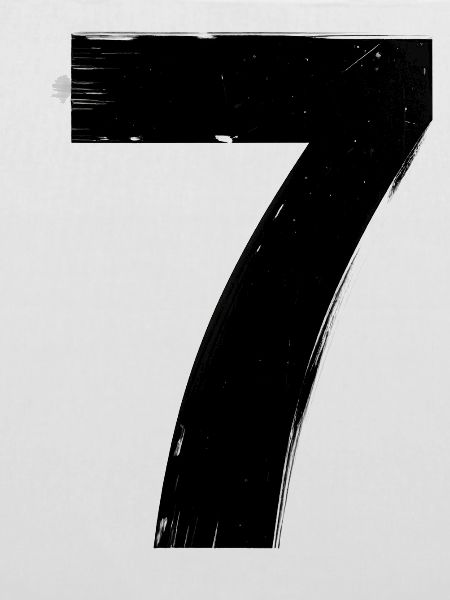 Verblasste Sieben Glyph