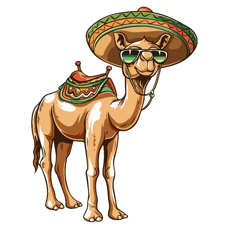 Kamel Comic Lustig Sombrero