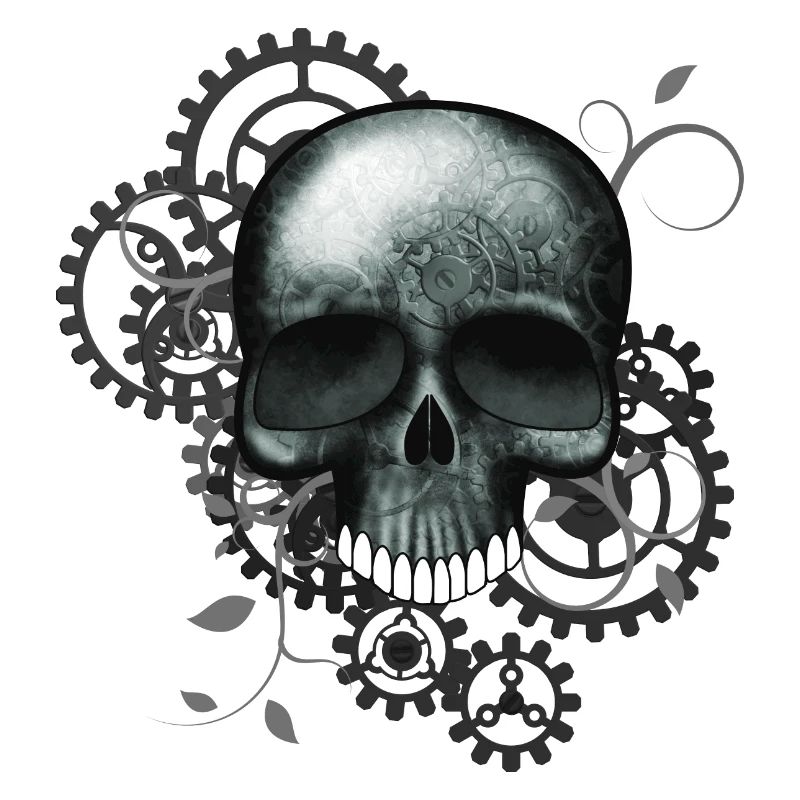 Steampunk Style Skull