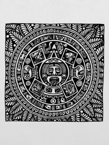 Zentangle Maya Kalender