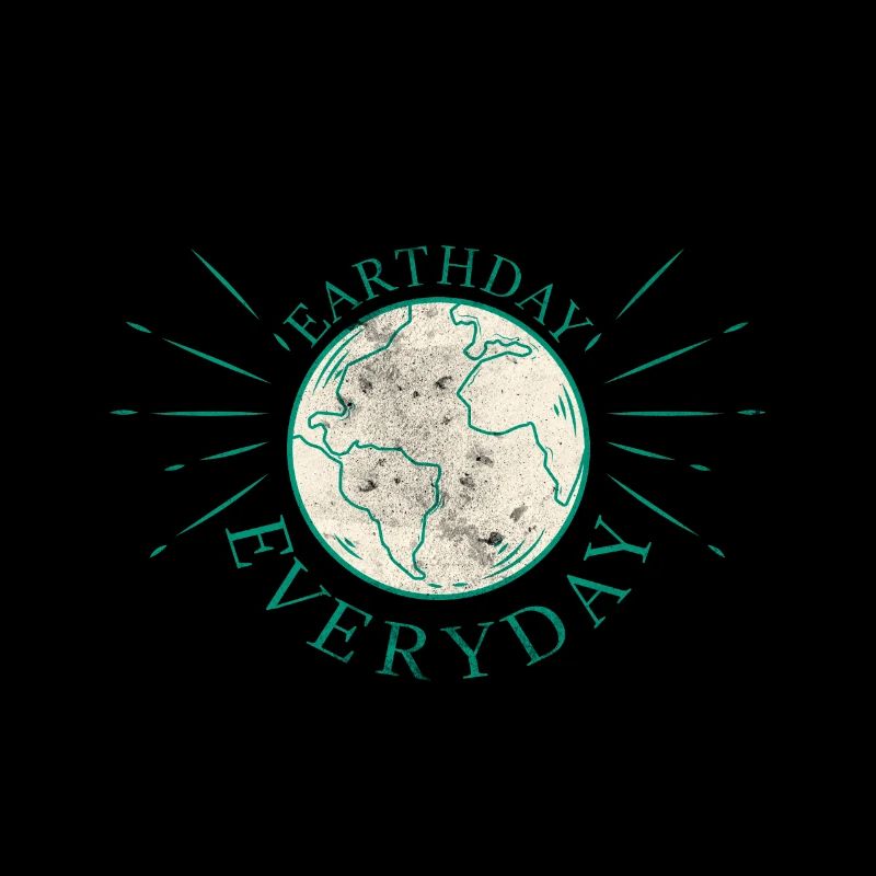 Earth globe with eco-friendly slogan