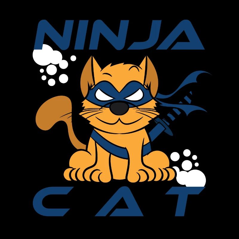 "Ninja Cat Warrior" ninjainspired tee made for