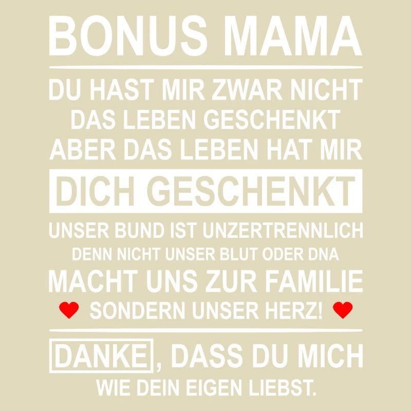 Bonus Mama Stiefmutter Ersatzmutter Geschenk