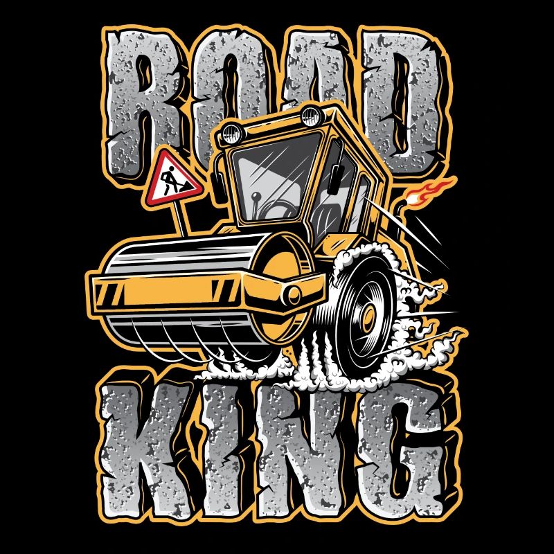 Construction worker road construction construction roller gift