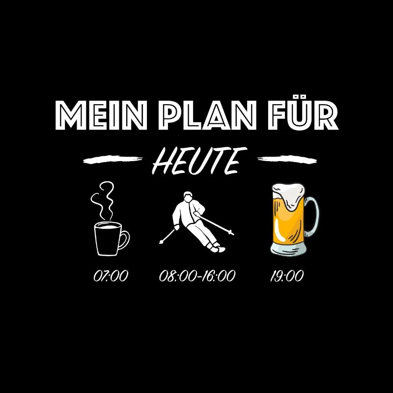 Plan Tagesplan Skispruch Apres Ski Skiläufer