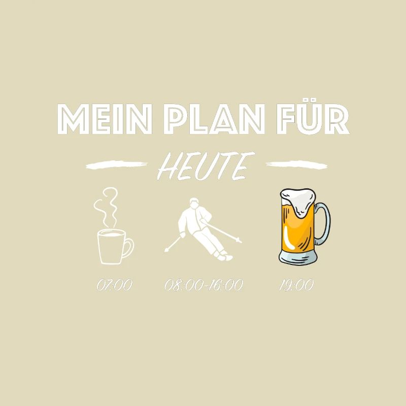 Plan Tagesplan Skispruch Apres Ski Skiläufer