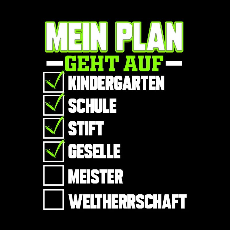 Plan geht auf Stift Geselle Meister Weltherrschaft
