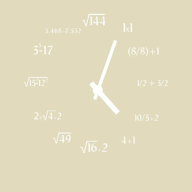 Math Clock Funny Mathematics Clock Meme Math Clock