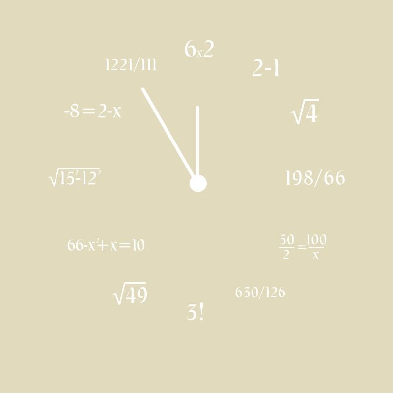 Math Clock Funny Mathematics Mathematician Meme