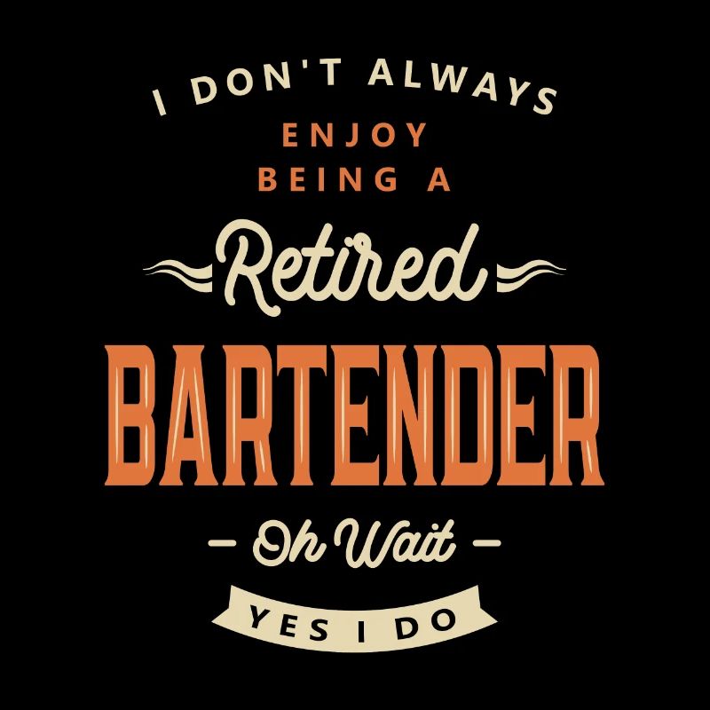 Bartender Funny Job Title Profession Birthday Work