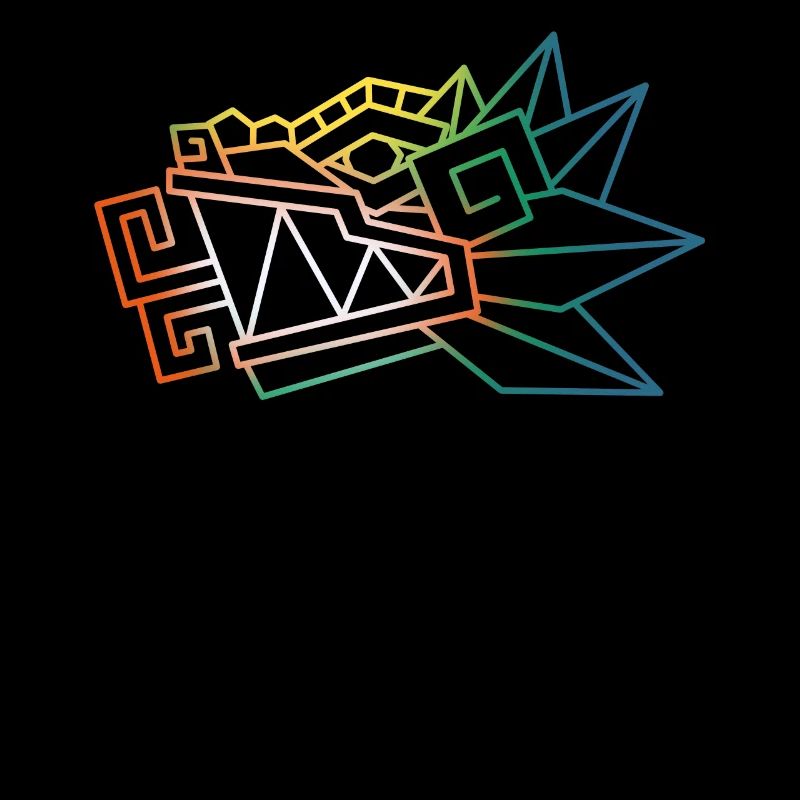 Quetzalcoatl Polygon Ancient Aztec Serpent Ma