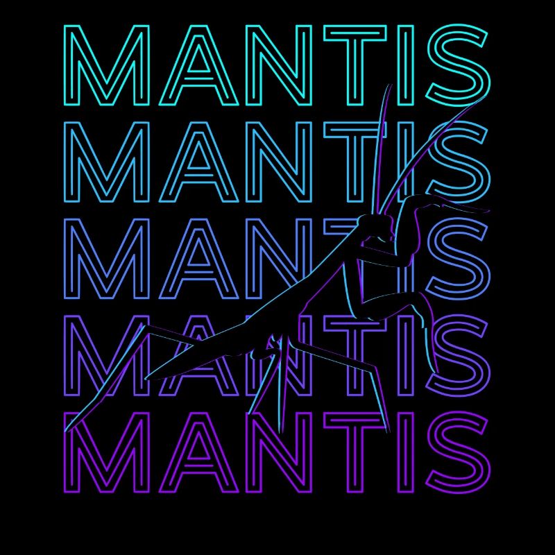 Mantis Gottesanbeterin Retro