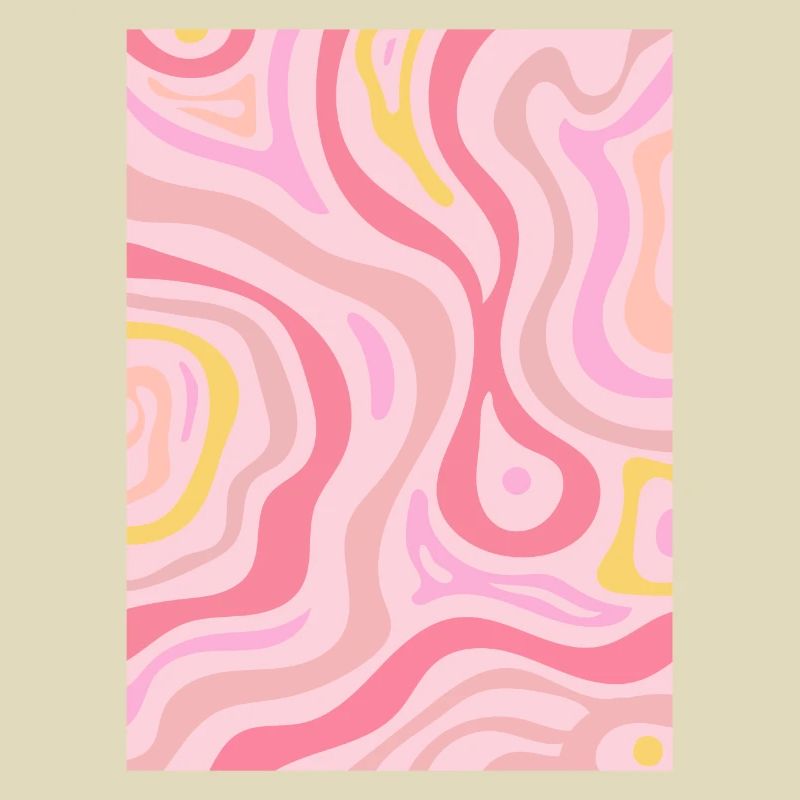 Danish Pastel Aesthetic Abstract Pattern