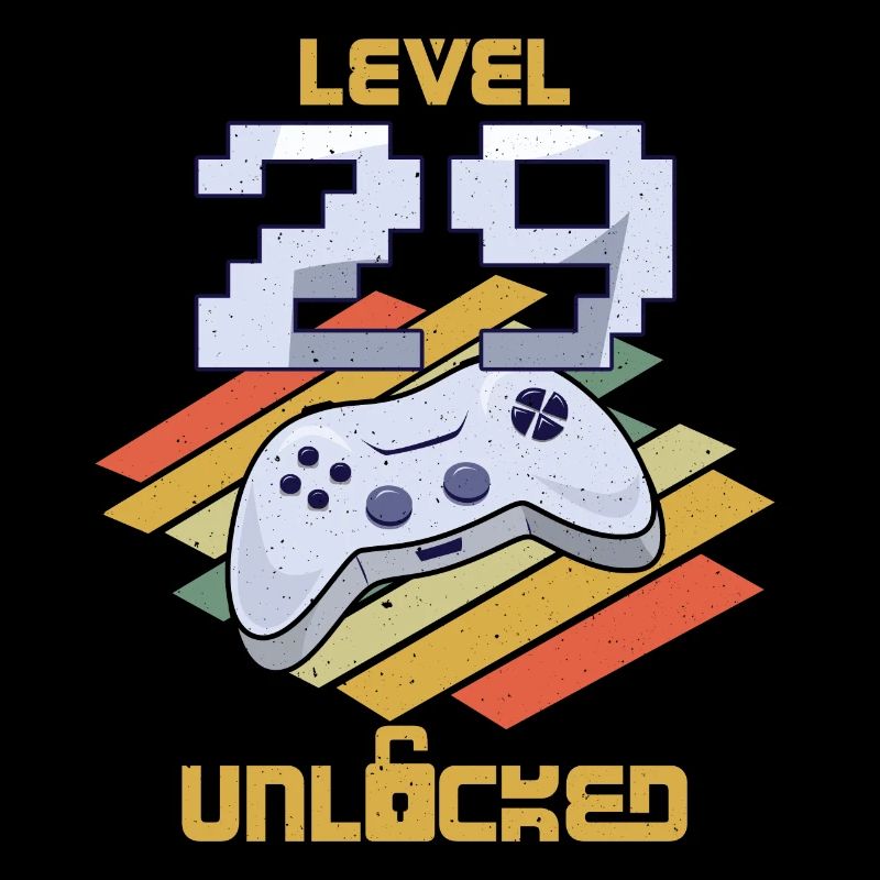 Retro Video Game Lover Age 29 Level Unlocked