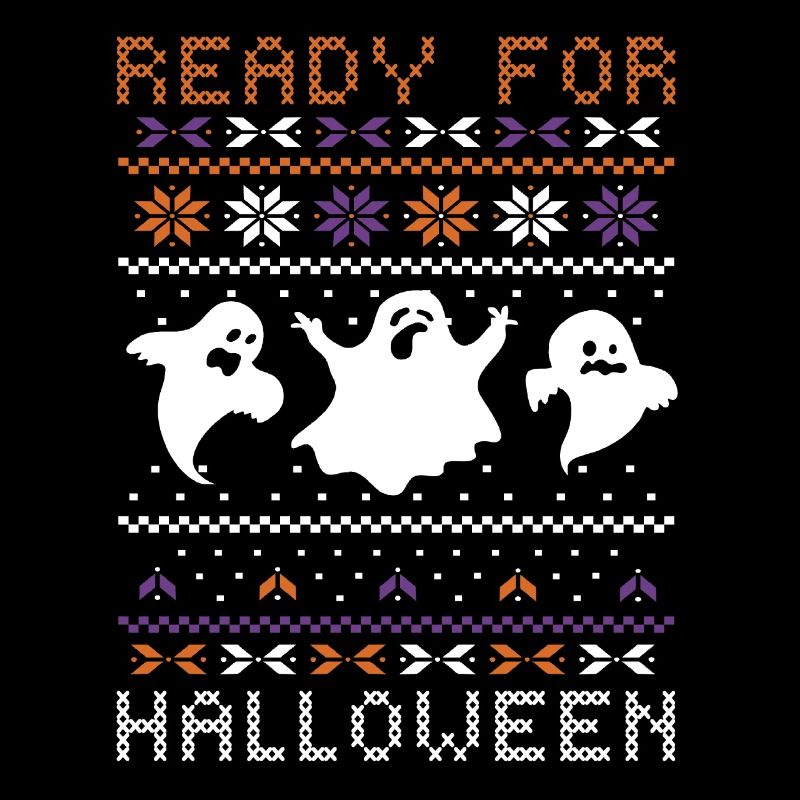 Stitch Pattern Ghost Creatures Prêt Halloween